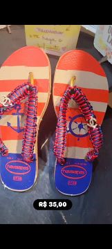 Havaianas Vermelhas e Azul