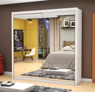 Guarda Roupa Salvador Premium Gold 2 Portas com Espelho 4 Gavetas Carioca