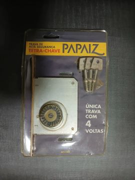 Trava de Alta Segurança Tetra-Chave Papaiz - 4 Voltas