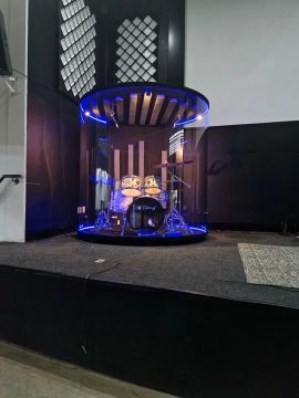 Cabine acústica de bateria fechados em policarbonato