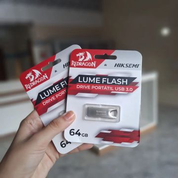Pen Drive Redragon Lume Flash 64GB USB 3.0