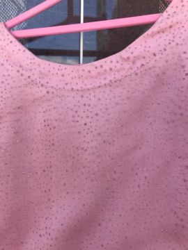 Vestido infantil rosa com glitter