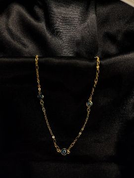 Choker Olho Grego - Banhado a Ouro, Proteção e Estilo em Um Só Acessório