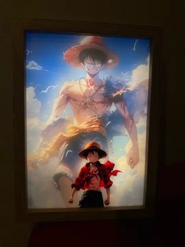 Quadro Led One Piece Monkey D. Luffy / Produto feito de Fã para Fã | Envio rápido correios