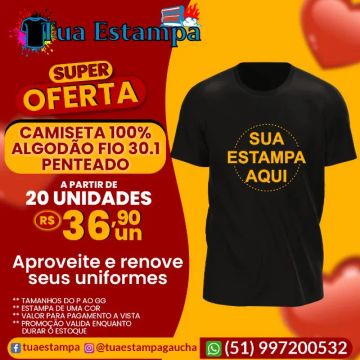 Camisetas Personalizadas de Algodão