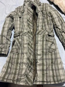 Casaco de inverno xadrez feminino