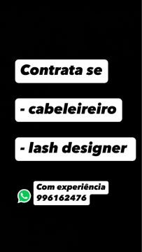 Contrata cabeleleiro 