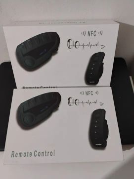 Par de Inter Comunicador Moto Capacete V8 com controle Guidão
