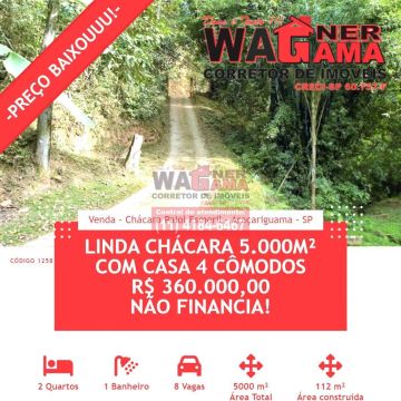 Chácara 5.000 m², Araçariguama, Casa com 2 Quartos e Garagem