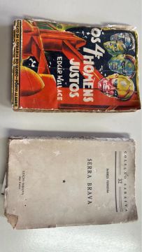 Livros antigos Os 4 Homens Justos - Edgar Wallace 1939 e Serra brava 1951