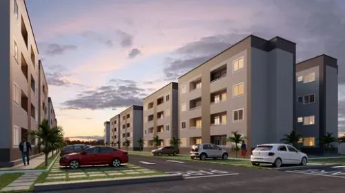 057- Apartamento de 49,66 m² com dois quartos sendo uma suíte, entre os bairros Turu e Ara