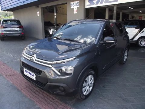 Citroen C3 Live Pack 1.0 Flex 2023/2024 Cinza 