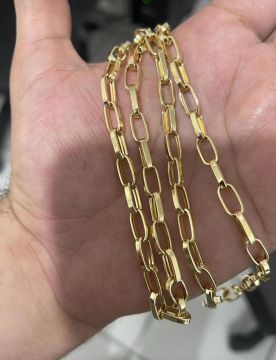 Colar todo em ouro 18k , com 18 gramas e 65 cm 