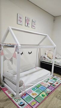 Cama infantil com colchão + Conjugado Box Solteiro 