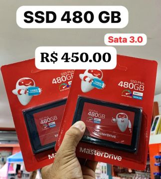 SSD 480GB SATA 3.0 MasterDrive - Novo