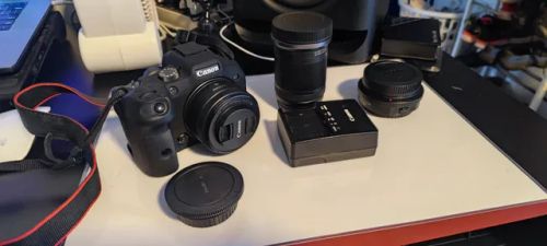 Canon R7 + kit de lentes e bateria