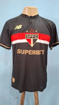Nova Nova Camisa São Paulo Preta 3° uniforme Premium.