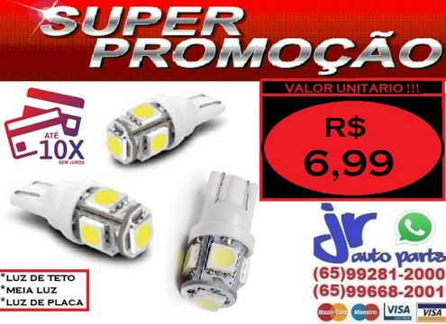 Lâmpada Led T10 Pingo  5 Led 5050 Smd W5w Unidade 