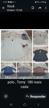 Camisas originais Calvin, Tommy e Polo - R$ 180 cada
