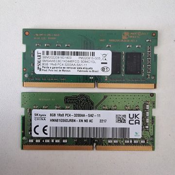 Kit memórias ddr4 2x8gb 3200mhz notebook em perfeito estado