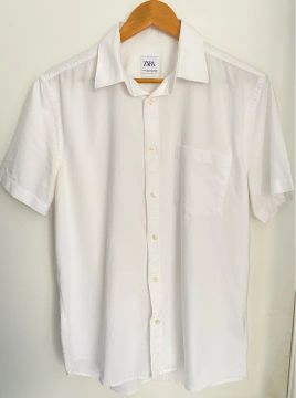 Camisa Zara - M - Branco - Masc