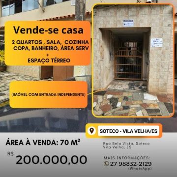 Ótima oportunidade! Vende-se casa em Soteco - Vila Velha/ES.