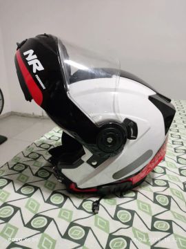 Capacete Moto Modular NR Norish Preto/Branco
