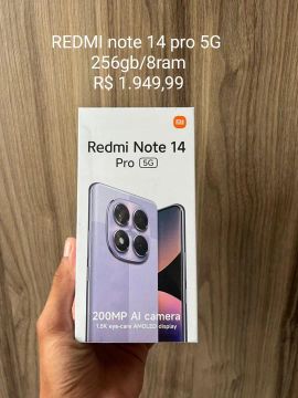 Xiaomi Redmi Note 14 Pro 5G 256GB 8GB RAM - Novo
