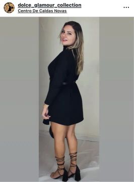 Vestido preto de manga comprida - Novo