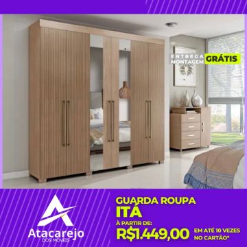 Guarda Roupa Casal Entrega e Montagem Grátis 