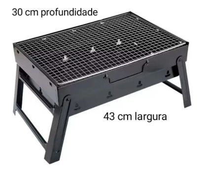 Mini Churrasqueira Desmontável - 40 cm x 30 cm