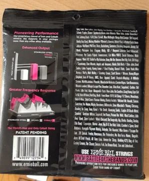 Cordas Para Baixo Ernie Ball Slinky Cobalt  45-100