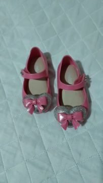 Sapatilhas Melissa Baby Rosa com Laço tam 19