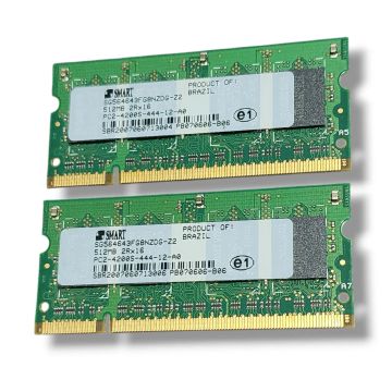 2x512MB Memória RAM DDR2 Notebook