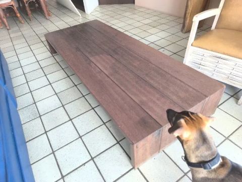 Mesa de centro imbuia maciça 2 m x 1m