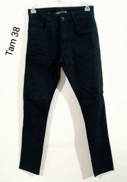 Calça sarja Masculina Preta - Tam 38 cós alto 