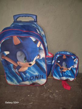 Mochila com lancheira Sonic
