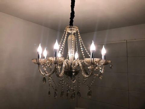 Lustre Cristal - 08 lâmpadas 