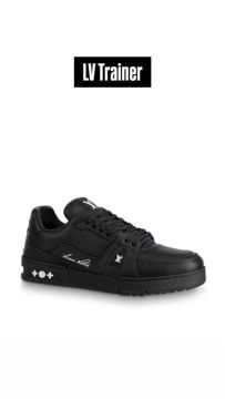 Tênis LV Trainer Preto - Moda Masculina Feminina Grifes Estilo Neymar