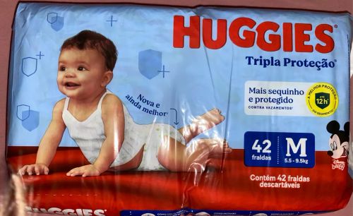 Fralda Huggies 42 uni- Tripla proteção 