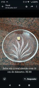 Bowl de cristal alemão 16cm