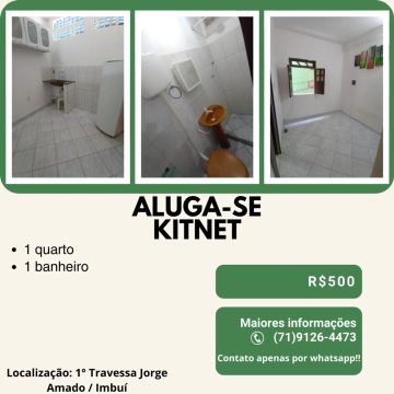 Kitnet 1° travessa Jorge amado/imbuí 