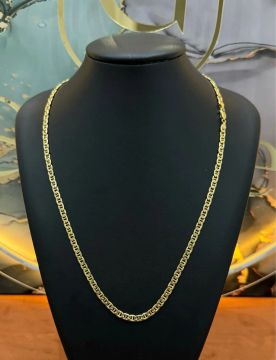 Cordão de ouro 18k piastrine Novo 16.8g oco