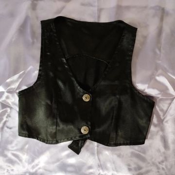 Colete Feminino Preto cetim PP/P