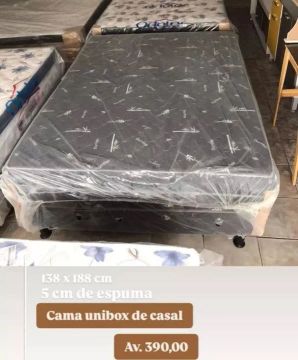 Cama Box Casal Unibox 138x188cm 5cm Espuma
