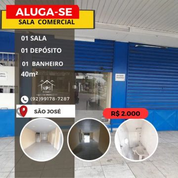 Ponto Comercial 01 vão livre 01 deposito - Bairro: São Jose