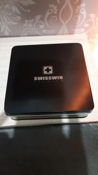 Kit carteira e chaveiro Swisswin Premium couro legitimo