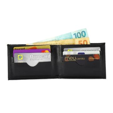 Carteira Masculina Slim Porta Cartão Dinheiro - Nova