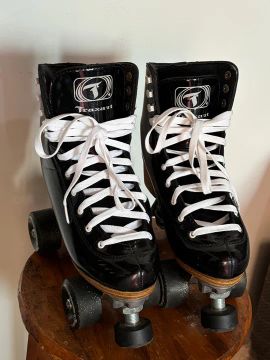 Patins Traxart Quad Brilliant Preto e Kit de Proteção