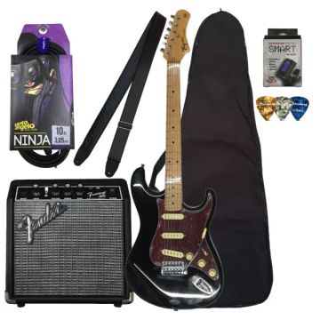 Kit Completo Guitarra Tagima TW530 + Amplificador Fender Frontman + Acessórios